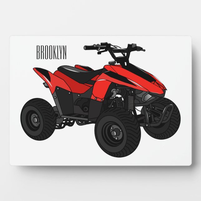 Quad atv Cartoon Illustration Fotoplatte (Vorderseite)
