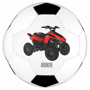 Quad atv Cartoon Illustration Fußball