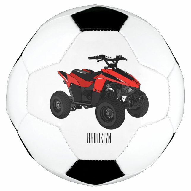 Quad atv Cartoon Illustration Fußball (Vorderseite)