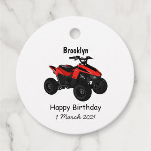 Quad atv Cartoon Illustration Geschenkanhänger