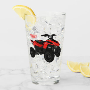 Quad atv Cartoon Illustration Glas