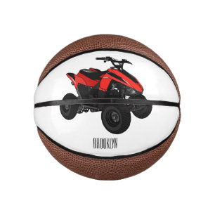 Quad atv Cartoon Illustration Mini Basketball