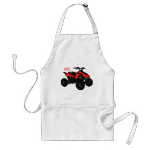Quad atv Cartoon Illustration Schürze