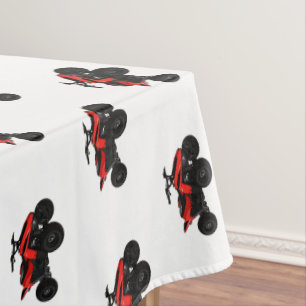 Quad atv Cartoon Illustration Tischdecke