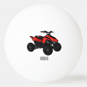 Quad atv Cartoon Illustration Tischtennisball