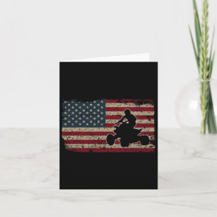 Quad Biker America Flag Geschenk I Atv Four Wheele Karte