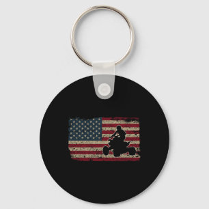 Quad Biker America Flag Geschenk I Atv Four Wheele Schlüsselanhänger