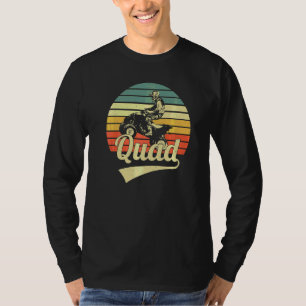 Quad Biking Retro Vintager Sonnenuntergang Quad Bi T-Shirt
