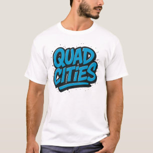 Quad Cities Graffiti Style - Urban Streetwear Iowa T-Shirt