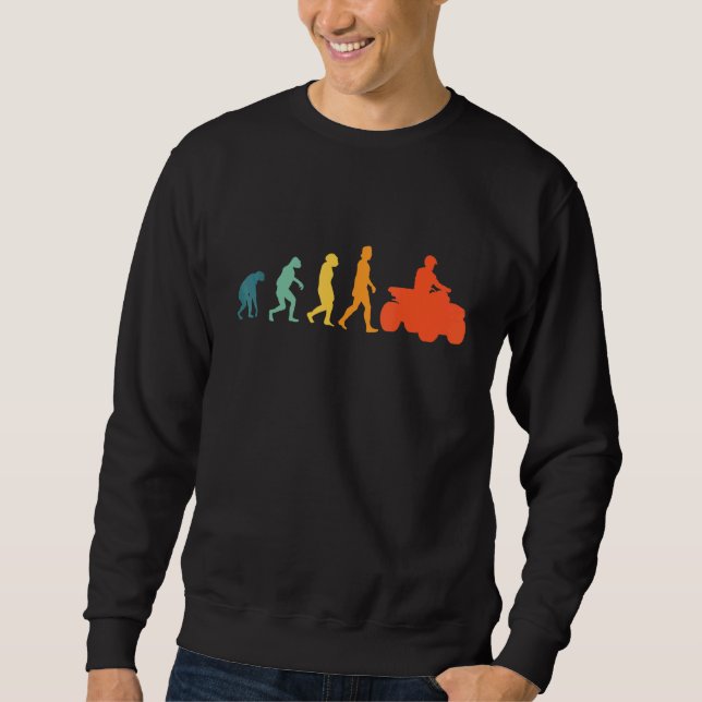 Quad Evolution Retro Quad Bike ATV 4x4 Quad Fahrer Sweatshirt (Vorderseite)