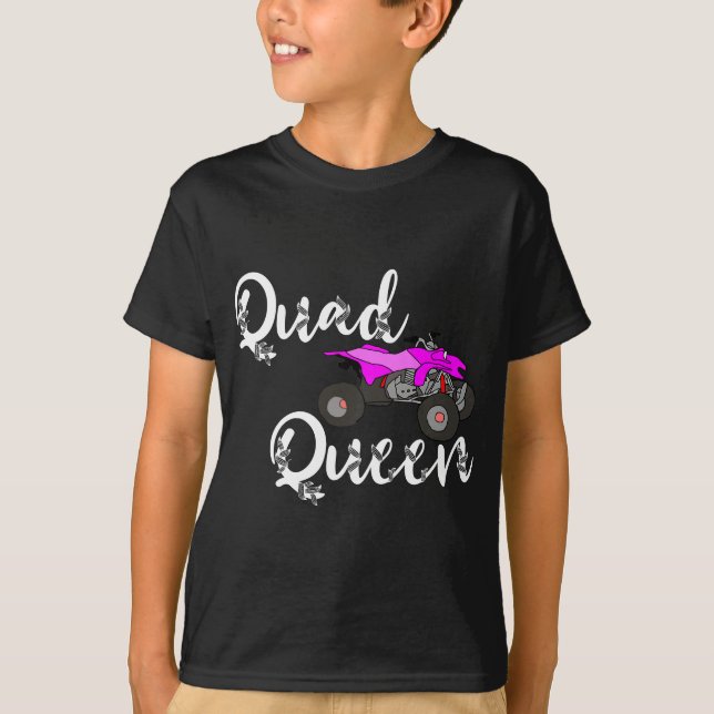Quad Queen ATV Quad Biker Girl Driving Four Wheele T-Shirt (Vorderseite)