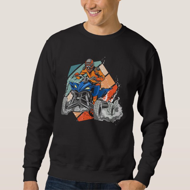 Quad Retro Quad Riding Vier-Rad ATV für Jungen Sweatshirt (Vorderseite)