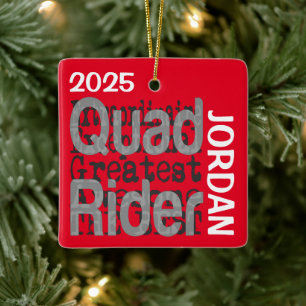 Quad Rider Extraordinaire CUSTOM Keramikornament