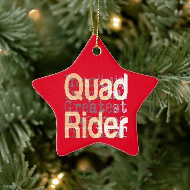 Quad Rider Extraordinaire Keramik Ornament (Baum)