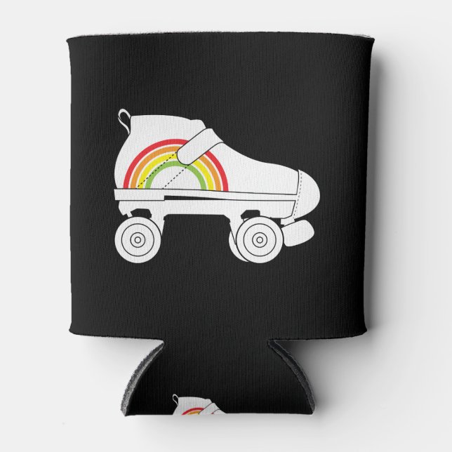 Quad Skate Regenbogen Dosenkühler (Vorderseite)