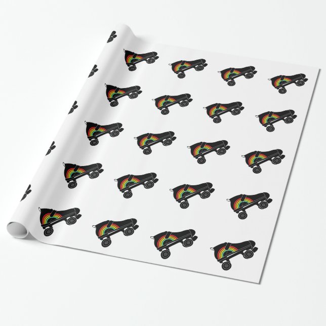 Quad Skate Regenbogen Geschenkpapier (Ungerollt)