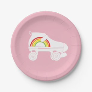 Quad Skate Regenbogen Pappteller