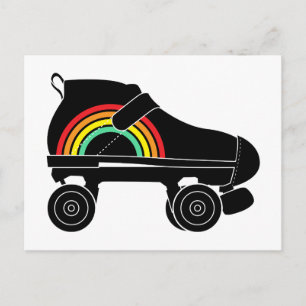 Quad Skate Regenbogen Postkarte