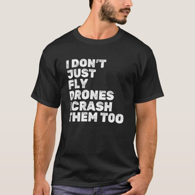 Quadcopter FPV Drohne Pilot RC Pilot Funny Drone L T-Shirt (Vorderseite)