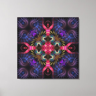 Quadra Angels Fraktal Geometry Wrapped Canvas Leinwanddruck