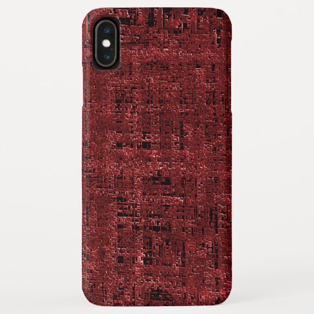 Quadrados pequenos vermelho sobreposto encharcados Case-Mate iPhone hülle (Rückseite)