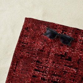 Quadrados pequenos vermelhos sobrepostos empapados strandtuch