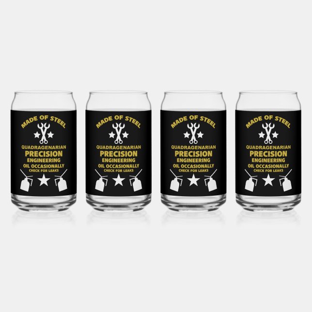 Quadragenarian Birthday Dosenglas (Vorderseite)