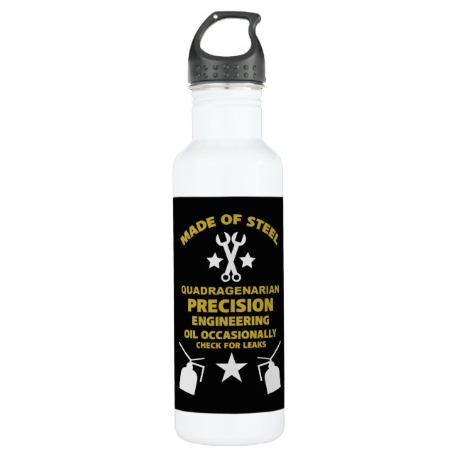 Quadragenarian Birthday Edelstahlflasche (Vorderseite)