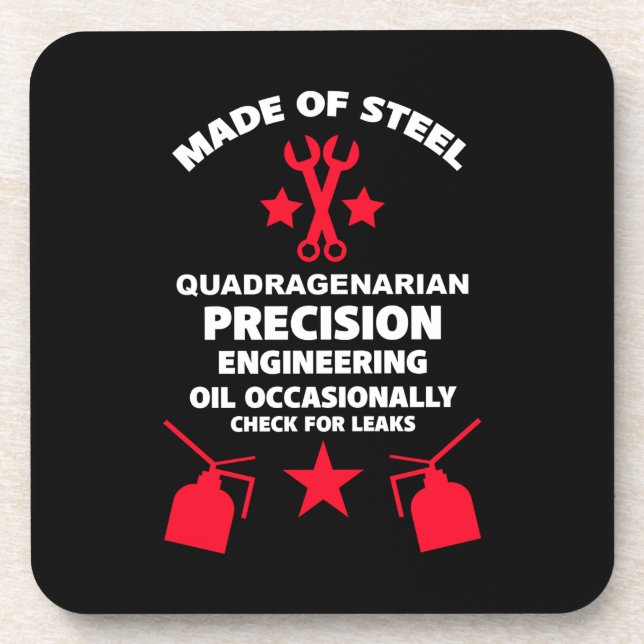 Quadragenarian Birthday Getränkeuntersetzer (Vorderseite)