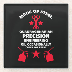 Quadragenarian Birthday Glasuntersetzer