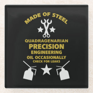 Quadragenarian Birthday Glasuntersetzer