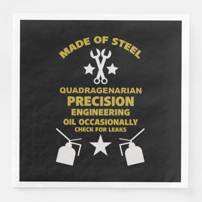 Quadragenarian Birthday Serviette (Vorderseite)