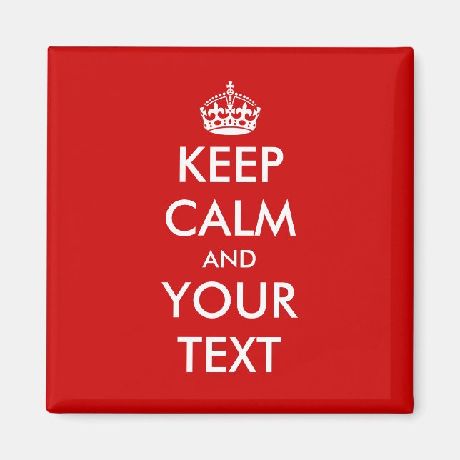 Quadrat Behalte ruhigen Magneten | Anpassbare Vorl Magnet (Vorne)