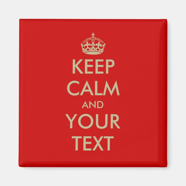 Quadrat Behalte ruhigen Magneten mit goldenen Imit Magnet (Vorne)