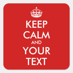 Quadrat Behalte Sticker   Anpassbare Vorlage