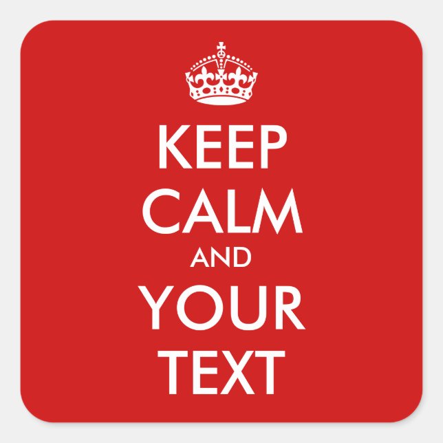 Quadrat Behalte Sticker | Anpassbare Vorlage (Vorderseite)