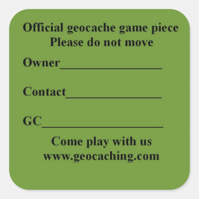 Quadrat-Cache-Kabel Quadratischer Aufkleber (Vorderseite)