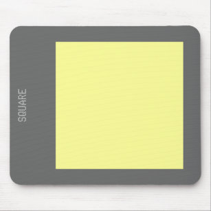 Quadrat - Chalk Gelb und Grau Mousepad