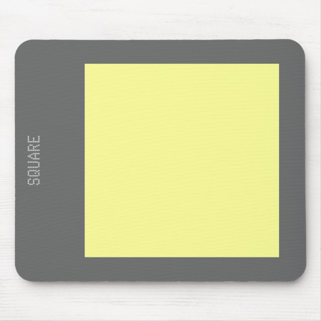 Quadrat - Chalk Gelb und Grau Mousepad (Vorne)