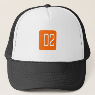 Quadrat der Orangen-#2 Truckerkappe