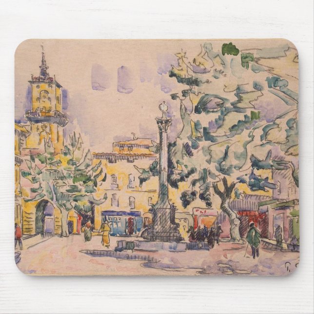 Quadrat des Hotels de Ville in Aix-en-Provence Mousepad (Vorne)