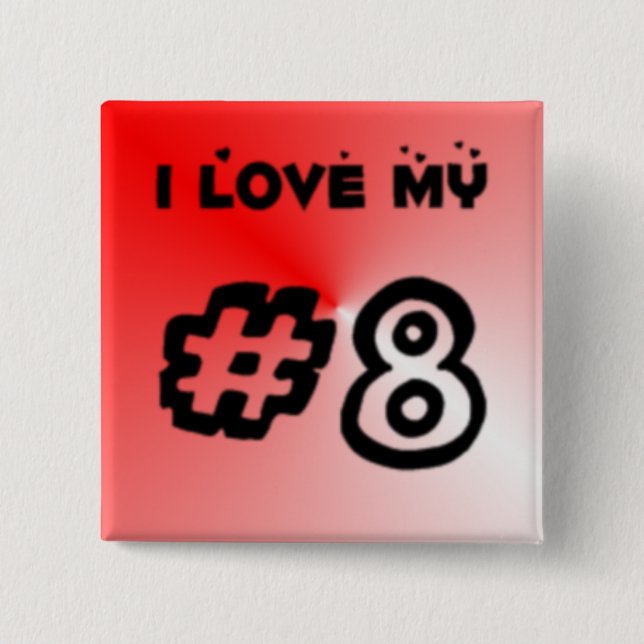 Quadrat des Knopf-#8 Button (Vorderseite)