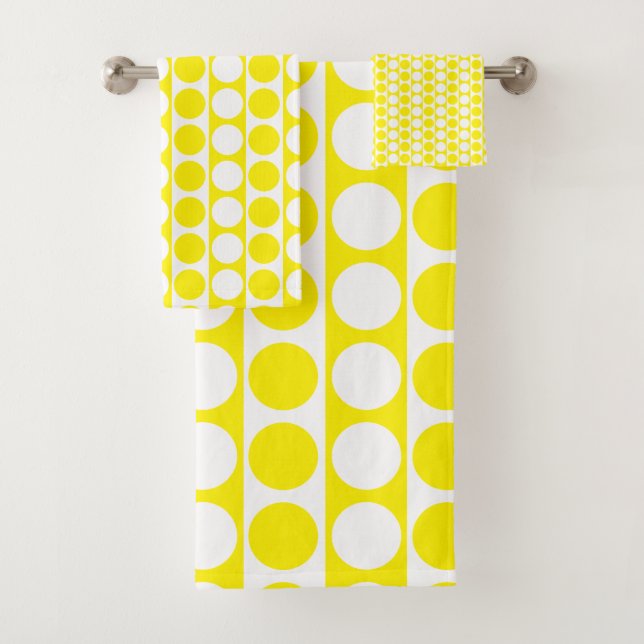 Quadrat-Dot-Benutzerdefiniertes Muster Badhandtuch Set (Insitu)