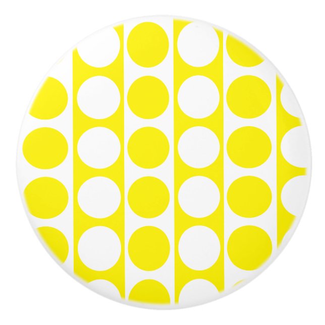 Quadrat-Dot-Benutzerdefiniertes Muster Keramikknauf (Vorderseite)