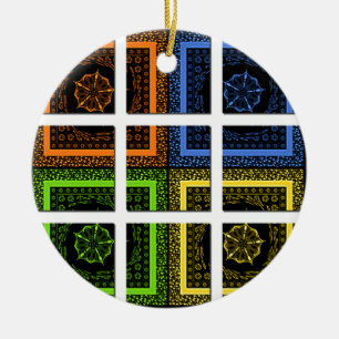 Quadrat in einer Box Keramikornament