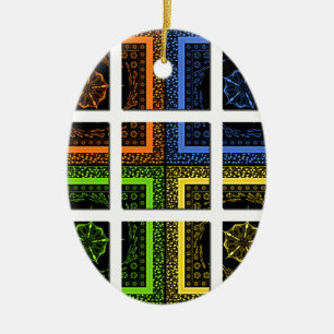 Quadrat in einer Schachtel Keramik Ornament