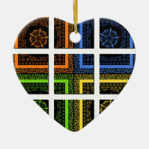 Quadrat in einer Schachtel Keramikornament