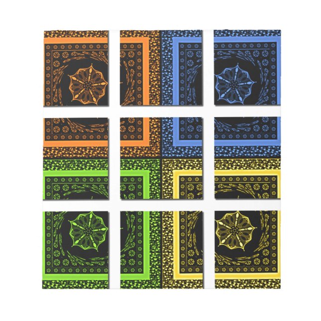 Quadrat in einer Schachtel Notizblock (Vorderseite)