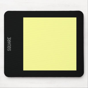 Quadrat - Khalk Gelb und Schwarz Mousepad