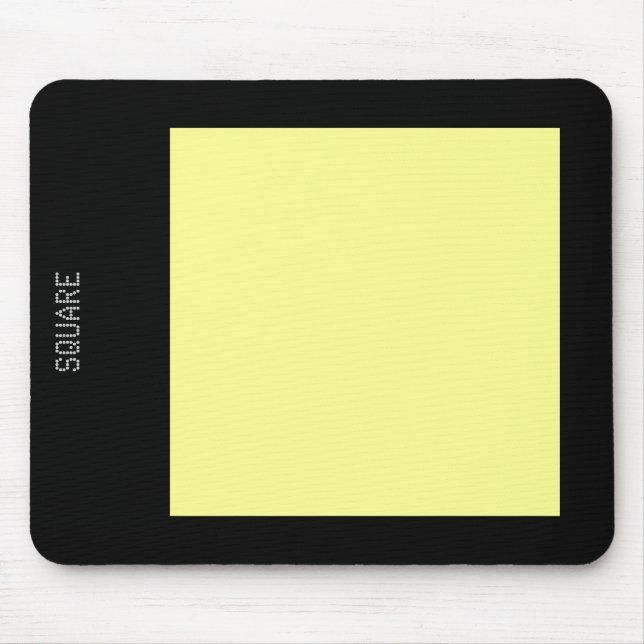 Quadrat - Khalk Gelb und Schwarz Mousepad (Vorne)